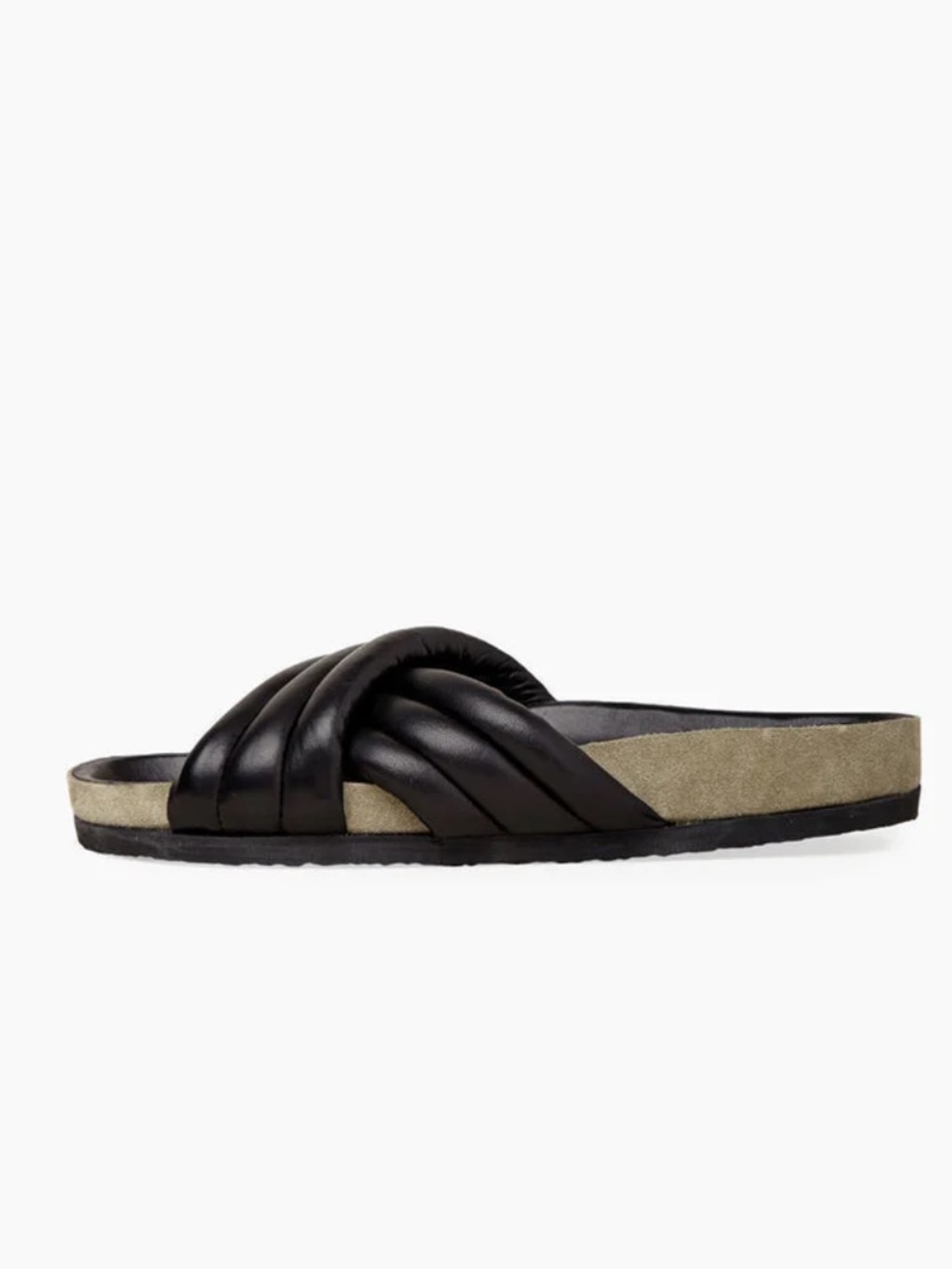 ISABEL MARANT BLACK LEATHER HOLDEN SLIDE SANDALS SZ 40